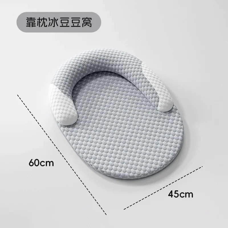 NONECN Summer Pet Cooling Mat Removable Leather Dog Bed