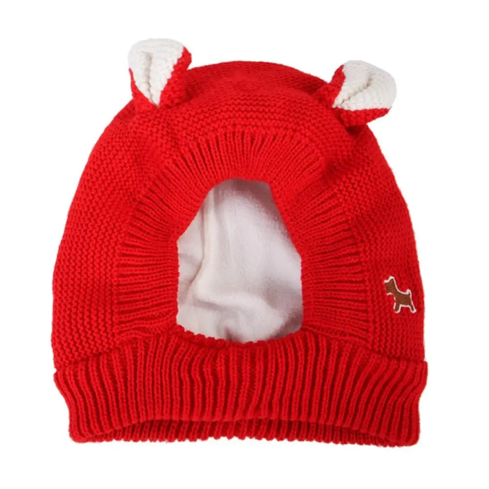 Quiet Dog Ear Muffs Noise Protection Knitted Hat Anxiety Relief