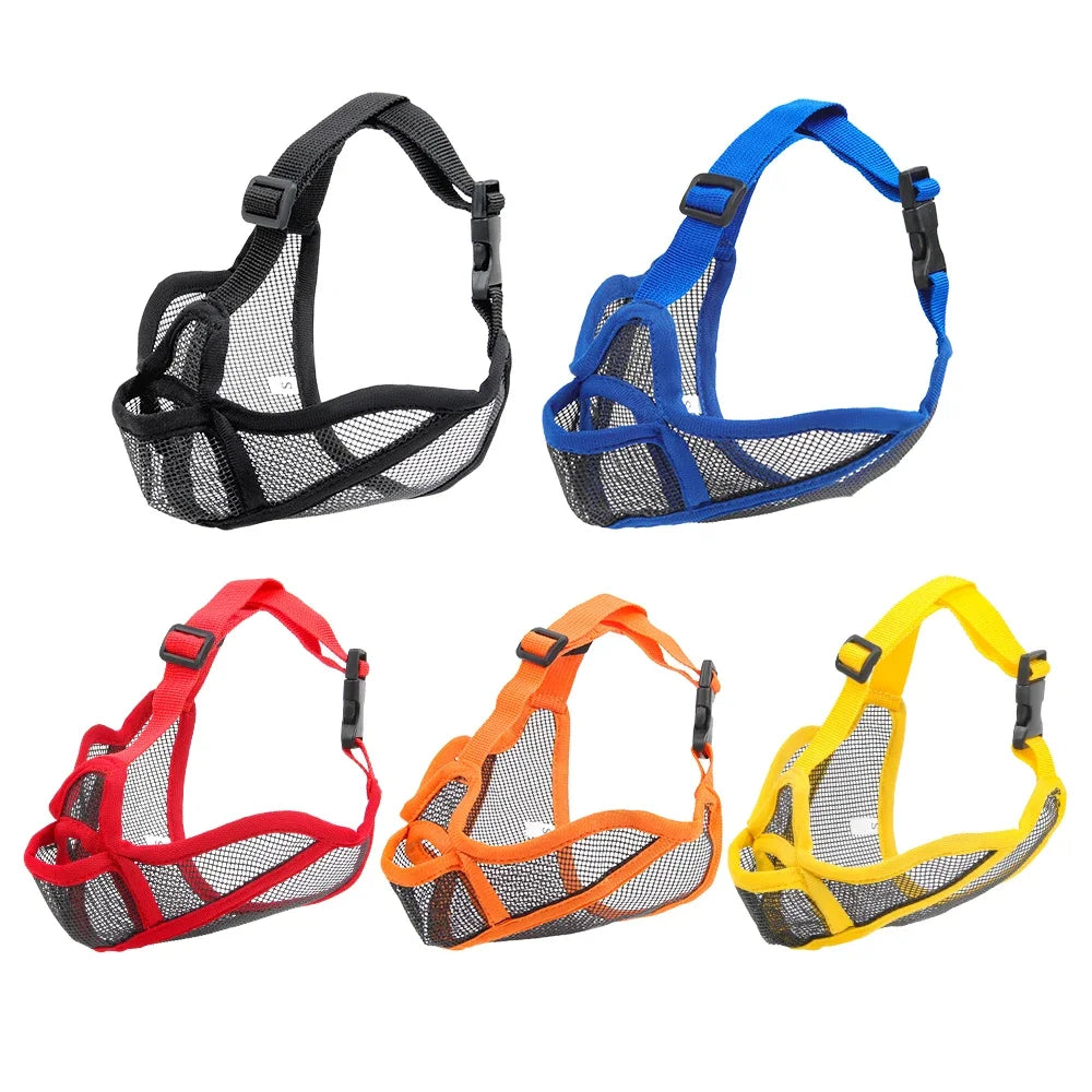 Breathable Dog Muzzle For Short Snout Prevents Barking