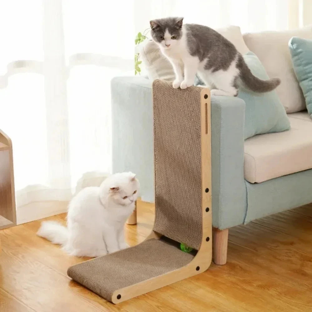 L Shape Cat Scratcher 23 Inch Cardboard Pet Scratch Pad