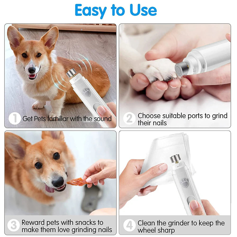 Shunmaii USB Rechargeable LED Light Dog Nail Grinder